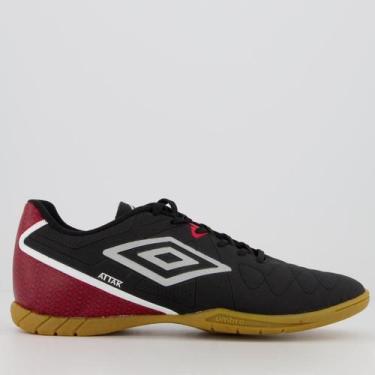 Imagem de Chuteira Futsal Umbro Attak Eternal, Preto, Prata, 44