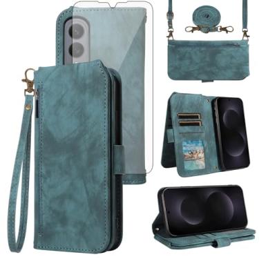 Imagem de Asuwish Capa de celular para Samsung Galaxy S25 Edge 5G carteira celular com protetor de tela de vidro temperado alça transversal alça flip compartimento para cartão S25Edge 25S S 25 25Edge 6.66 2025