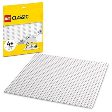 Imagem de Kit de montagem LEGO Classic White Baseplate 11026; paisagem quadrada 32x32 para brincadeiras abertas e imaginativas; pode ser dado como presente de a