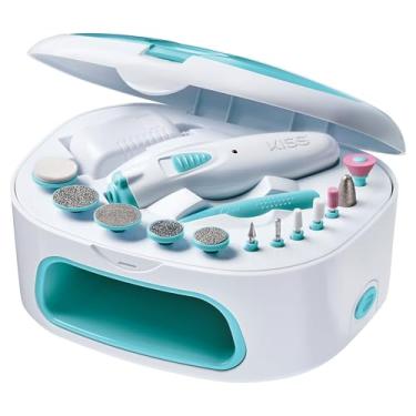 Imagem de KISS Secador de unhas New York Power File X, sistema elétrico de lixa de unha e secador de unhas, inclui 12 acessórios, alça recarregável, empurrador de cutícula, adaptador A/C e estojo de