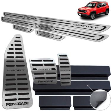 Imagem de Pedaleira Automático Soleira Descanso Preto Renegade Sport