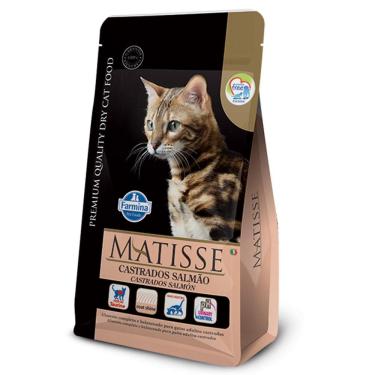 Imagem de Ração Matisse Salmão Para Gatos Adultos Castrados  800G