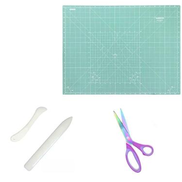 Imagem de Base De Corte Turquesa 60x45cm + Vincador + Tesoura Titanium