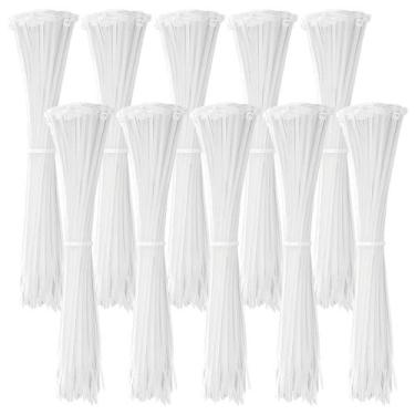 Imagem de Abraçadeira Nylon Enforca Gato 2,5X200Mm Branco Com 1000 Un - Tradesta