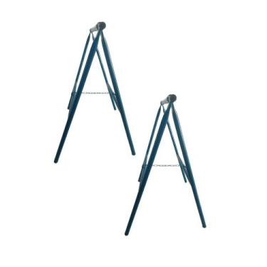 Imagem de kit de 2 Cavaletes de Ferro Dobrável para Projetos Diversos - Cavalete