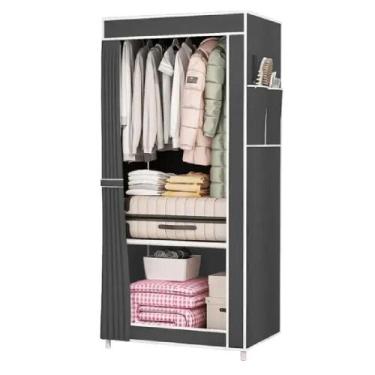 Imagem de Armário guarda roupa portátil sapateira prateleiras - Miwill