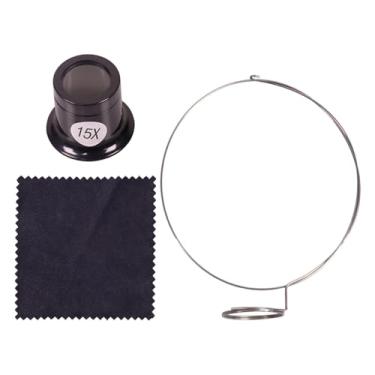 Imagem de Wzmzjy Lupa de Encaixe, Lupa Preta para Joalheiro, Lupas, Lentes de Aumento, Ferramenta para Conserto de Relógios de Joalheria para Joalheiros, 15x