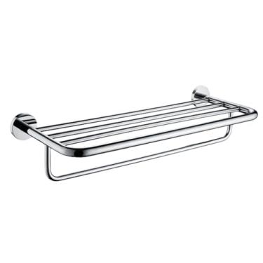 Imagem de Toalheiro de aço inoxidável acessórios de banheiro trilho de montagem na parede dourado escovado rack de toalha de chuveiro cabide de prateleira preto fosco, toalheiro A1 (toalheiro A1)