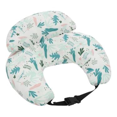 Imagem de Almofada de amamentação ergonômica para amamentação com alça ajustável e capa removível para maior suporte para mãe e bebê (verde)