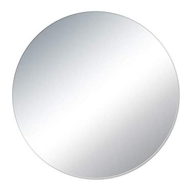 Imagem de Espelho redondo para banheiro espelho sem explosão montado na parede 60 cm