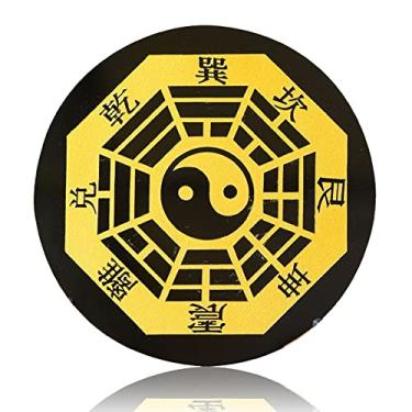 Imagem de KISOARTWQ Bagua Ornamento Espelho Bagua Espelho Feng Shui Chinês Bagua Espelho Côncavo Cultura Chinesa Feng Shui Bagua Ornamento Espelho para Proteção Contra Energia Negativa Passiva com BRAC
