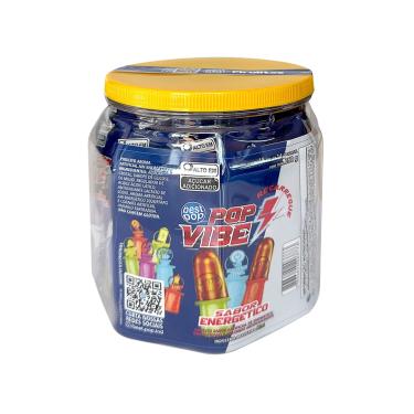 Imagem de Pote Pirulito Pop Vibe Sabor Energético Com 18 - Best Pop