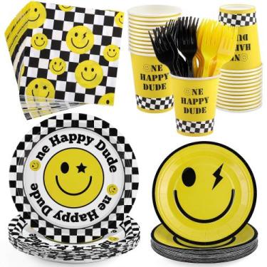 Imagem de Conjunto de talheres de festa Kochorie One Happy Dude 144 peças