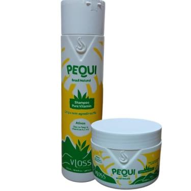 Imagem de Shampoo e Máscara Pequi Brasil Natural Kit de Tratamento Capilar, Hidratação Profunda, Nutrição e Controle do Frizz