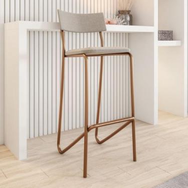 Imagem de Banqueta Alta Cozinha Balcão 1747 Carraro Areia Rose