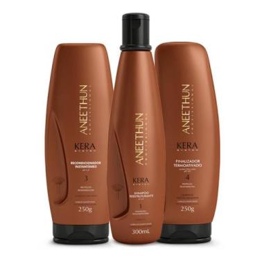 Imagem de Kit KeraSystem Shampoo 300ml Máscara 250g Finalizador 250g - Aneethun