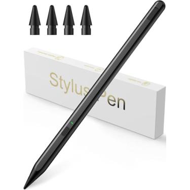 Imagem de Caneta Stylus para iPad 2018-2025 — Carregamento rápido com sensibilidade de inclinação e rejeição da palma da mão, compatível com iPad 6-11ª geração, iPad Air 3/4/5/6/7/M2/M3, iPad Pro 27.9 cm/32.8