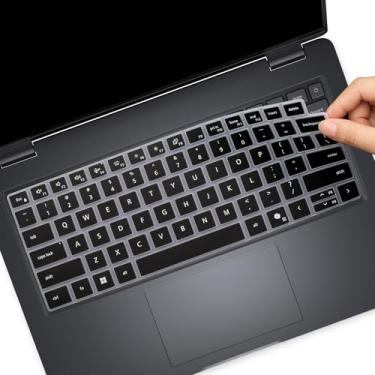 Imagem de Capa de teclado para teclado Dell Pro 14 PC14250 PC14255, Dell Pro 14 Plus PB14250 PB14255/Dell Pro Max 14 MC14250 35.6 cm e Dell Pro 13 Plus PB13250 PB13255 protetor de teclado - preto