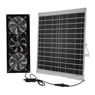 Imagem de Zerodis Equipamento de Ventilação do Kit de Ventilador de Energia Solar Fases de Exaustão de Exaustão 25W Painel Solar Silencioso de Refrigeração Ao Ar Livre