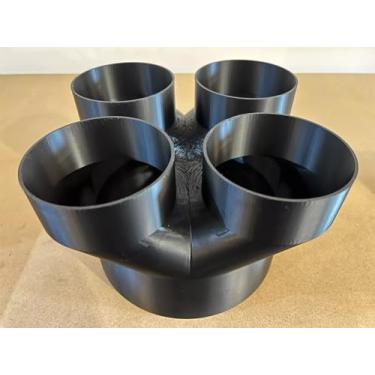 Imagem de Conexão de duto divisor de 4 vias de 20 a 10 cm para barraca de cultivo de pó de madeira - Zephyr's Market