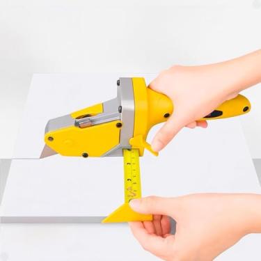 Imagem de Cortador de Placa de Gesso Drywall com Trena de 5 metros Embutida e Compartimento para Lâminas