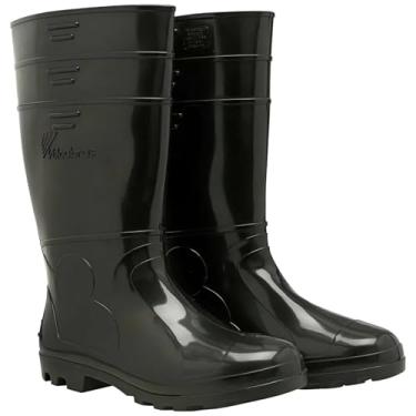 Imagem de Bota Pvc Cano Longo Galocha Para Lavar Quintal Limpeza Cozinha Jardinagem Impermeável Resistente Proteção (Preta, Padrão, BR, Adulto, Numérico, 37)
