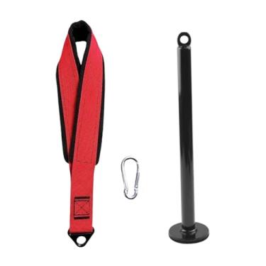 Imagem de Zxpjkyu Cinta de Braço para Treino de Braço, Aperto de Mão, Braço, Dedo, Antebraço, Exercitador de Peso, Pino de Carga, Dispositivo de Puxar Cabo com Mosquetã, Vermelho Preto