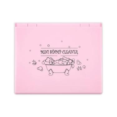 Imagem de Stamp Cleaning Tray for Scrapbooking & Crafting, Stamp Scrubber Pad for Cleaning Clear, Rubber, Cling and Foam Stamps, Two-Sided Cleaning System with Synthetic Bristles Scrapbooking Tools 5.9x4.8in