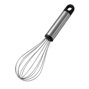 Imagem de SYMEON Batedor Manual em Aço Inoxidável e Plástico Resistente 19cm Fouet para Claras e Molhos Cabo Ergonômico Lavável em Lava-Louças Operação Manual