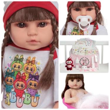 Imagem de Boneca Reborn Bebê Recém Nascida Com Bolsa Kit Itens - Cegonha Reborn 