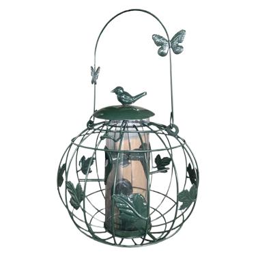 Imagem de Comedouro Pendurável para Pássaros - Alimentador Tubular Impermeável - À Prova De Esquilos Com Gaiola De Rede Para Pendurar No Exterior | Para Observação De Aves Ao Ar Livre Pátio Jardim Quintal Parqu