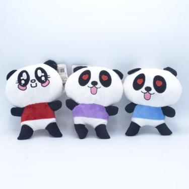 Imagem de Kit 4 Bichinho De Pelucia Pet Panda - Meu Pet, 18cm, Panda