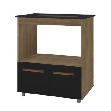 Imagem de Balcão Cali Para Cooktop 4 Bocas 2 Portas Cozinha MB1 75cm - Doce Sonh