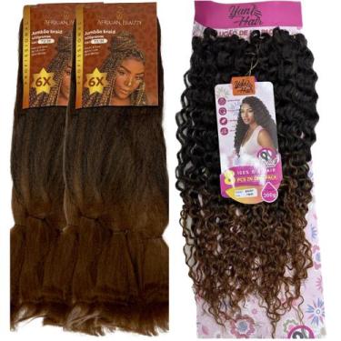 Imagem de Kit Gypsy Braids Jumbo African Beauty 800 Gramas + Orgânico - bbless, 