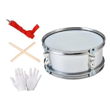 Imagem de JWQFBC Caixa de 11 Polegadas, Instrumento de Percussão, Aprendizagem Musical, Instrumento Musical, Tambor Musical para Adultos, Adolescentes, Meninos, Presen, Branco
