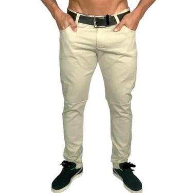 Imagem de Calça Sarja Sport Fino Masculino - Loja do PERUANO, Beige