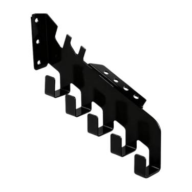 Imagem de MotiveTech Suporte de corrente para motosserra, com 5 ganchos e orifício para armazenamento de ferramentas. Ideal para oficinas, lojas, rastelos,