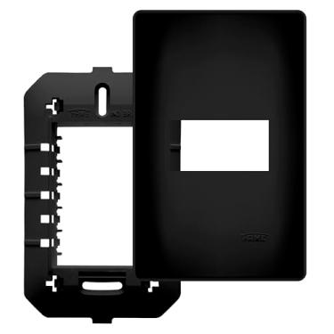 Imagem de PLACA 4X2" COM SUPORTE PARA 1 MÓDULO - HABITAT BLACK- FAME