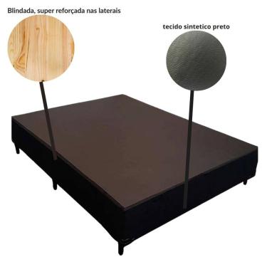 Imagem de Base Cama Box Casal Blindada - 138x188x42