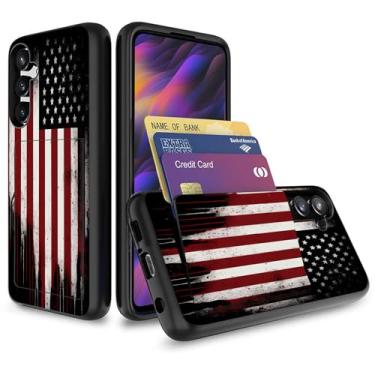 Imagem de Vobber Capa para Galaxy A16 5G, capa tipo carteira com compartimento oculto para cartão TPU e policarbonato à prova de choque capa protetora de camada dupla para Samsung Galaxy A16 5G 6,7 polegadas