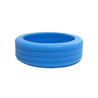Imagem de Kit de rodas de 8 polegadas para malas, com design que reduz o ruído e capas de silicone silenciosas para as rodas, além de um design elegante(Azul,24pcs)