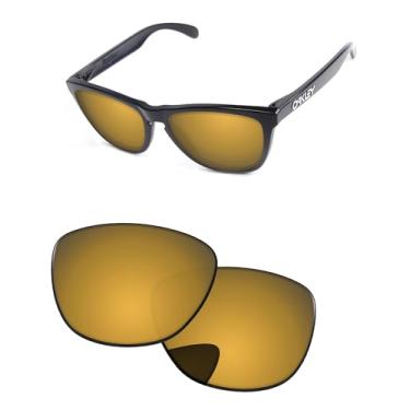 Imagem de PapaViva Lentes de substituição para óculos de sol Oakley Frogskin OO9013 55 mm, Bronze, dourado, Frogskin