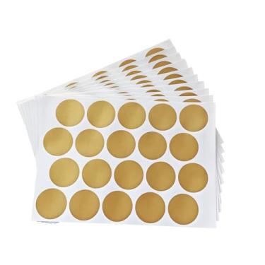 Imagem de YOYOJOY 200 peças de etiquetas adesivas redondas douradas de 5 cm com adesivo permanente para escritório, sala de aula, convites de casamento