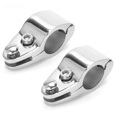 Imagem de 2 peças de aço inoxidável com dobradiça marítima para barcos, iates, iates de fibra de vidro (20 mm)