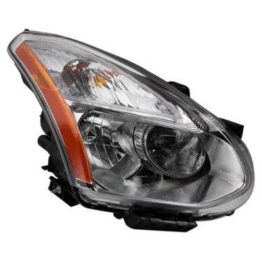 Imagem de TRQ Conjunto de farol direito do lado do passageiro compatível com Nissan Rogue NI2503218 NI2503220 2011-2013