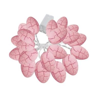 Imagem de Luzes de ovo de Páscoa rachadas de 2,8 m, 20 luzes de LED para decoração de festa de primavera, iluminação decorativa interna