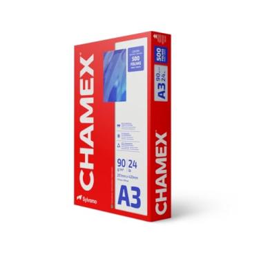 Imagem de Chamex 03071740178 Papel Branca, A3-297 420mm, Pacote com 500 Folhas