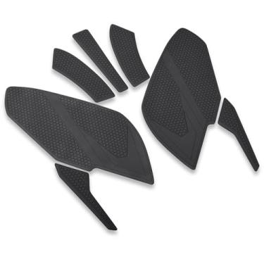 Imagem de Almofadas protetoras para tanque de motocicleta, design de favo de mel antiderrapante, compatível com adequado para Triumph Daytona 660 (2024+) (preto)