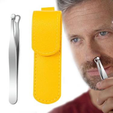 Imagem de Shakven Pinças para pêlos do nariz,Pinças para nariz para mulheres - Pinça de ponta romba para ferramenta cosmética de maquiagem | Pinça de cabelo de sobrancelha de aço inoxidável ferramenta cosmética