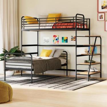 Imagem de Conjunto Cama Alta com Cama Solteiro Infantil / Juvenil Teko Casatema 